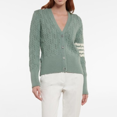 톰브라운 여성 브이넥 민트 가디건 - Thom Browne Womens Mint Cardigan - thom0668x