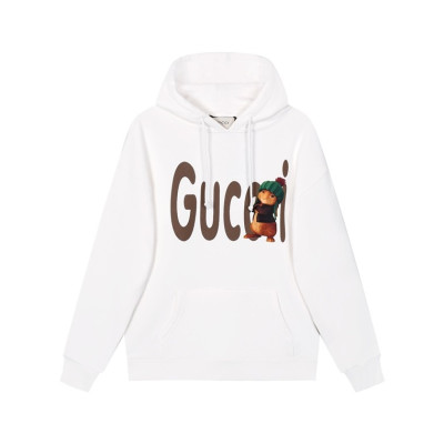 구찌 남/녀 트렌디 화이트 후드티 -  Gucci Unisex White Hoodie - gu0030x