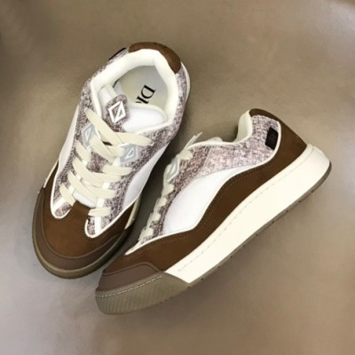 디올 남/녀 브라운 스니커즈 - Dior Unisex Brown Sneakers - dio02225x