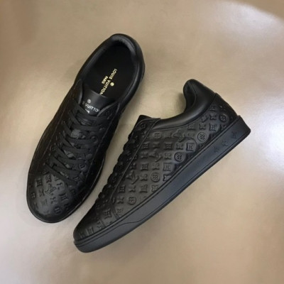 루이비통 남성 블랙 스니커즈 - Louis vuitton Mens Black Sneakers - lv0036x