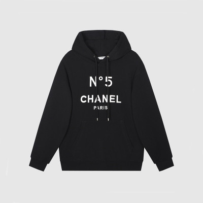 샤넬 남/녀 캐쥬얼 블랙 후드티 - Chanel Unisex Black Hoodie - ch0011x