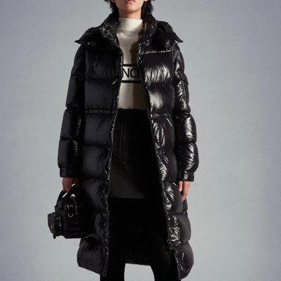 몽클레어 여성 덕다운 블랙 롱패딩 - Moncler Womens Black Padding - Mo14x