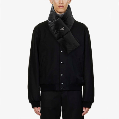 프라다 남/녀 블랙 머플러 - Prada Unisex Black Muffler - pr19x