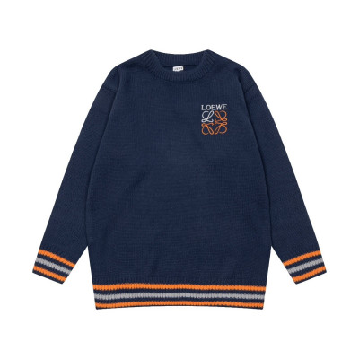 로에베 남성 네이비 크루넥 스웨터 - Loewe Mens Navy Sweaters - loe0676x