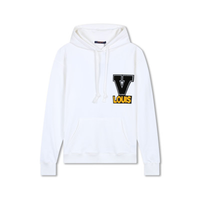 루이비통 남자 베이직 화이트 후드티 - Louis vuitton Mens White Hoodie - lv63x