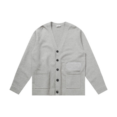 디올 남성 그레이 브이넥 가디건 - Dior Mens Gray Cardigan - di10x