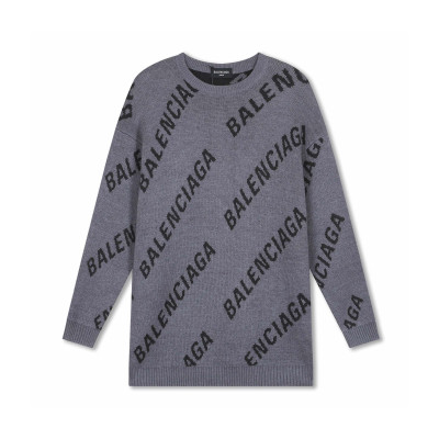 발렌시아가 남성 그레이 크루넥 니트 - Balenciaga Mens Gray Knits - ba06x