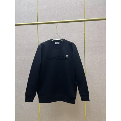 몽클레어 남성 블랙 크루넥 긴팔티 - Moncler Mens Black Tshirts - mo39x