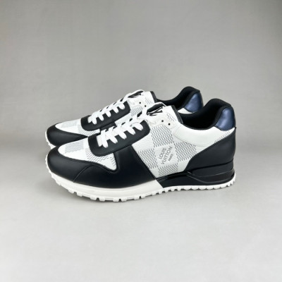 루이비통 남성 블랙 스니커즈 - Louis vuitton Mens Black Sneakers - lv157x