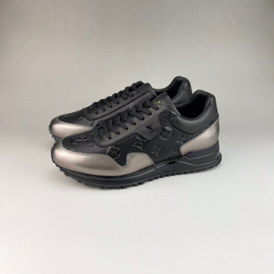 루이비통 남성 블랙 스니커즈 - Louis vuitton Mens Black Sneakers - lv167x