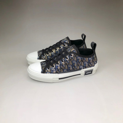 디올 남/녀 블랙 스니커즈 - Dior Unisex Black Sneakers - di45x