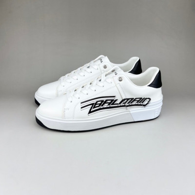 발망 남성 트렌디 화이트 스니커즈 - Balmain Mens White Sneakers - bam0194x