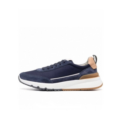 브루넬로쿠치넬리 남성 네이비 스니커즈 - Brunello Cucinelli Mens Navy Sneakers - bru17x