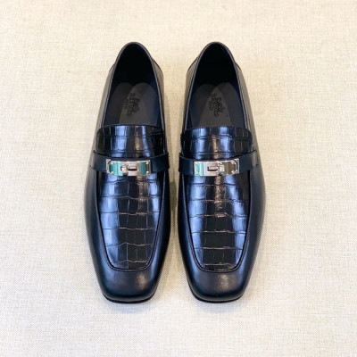 에르메스 남성 시그니처 블랙 로퍼 - Hermes Mens Black Loafer - her925x