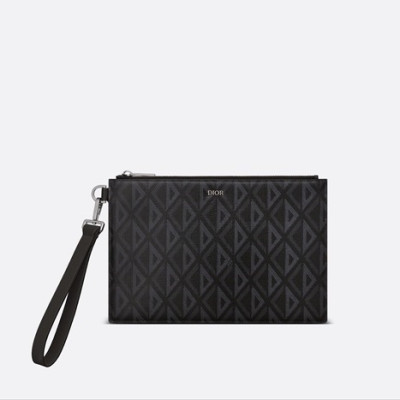 디올 남성 블랙 다이아몬드 클러치 - Dior Mens Black Diamond Clutch - di71x