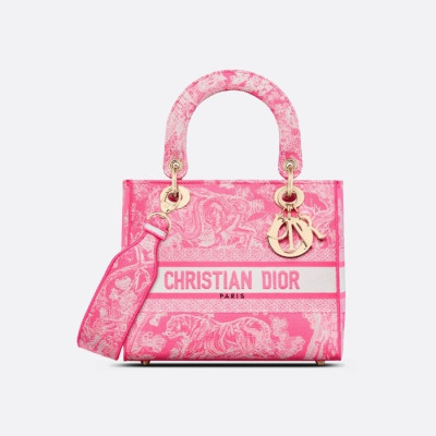 디올 여성 핑크 레이디백 - Dior Womens Pink Lady Bag - di88x