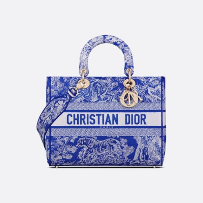 디올 여성 블루 레이디백 - Dior Womens Blue Lady Bag - di89x