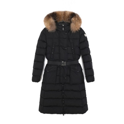 몽클레어 여성 구스다운 블랙 롱패딩 - Moncler Womens Black Padding - mo72x