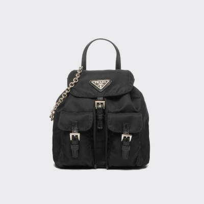 프라다 여성 블랙 미니 백팩 - Prada Womens Black Back Pack - pr100x