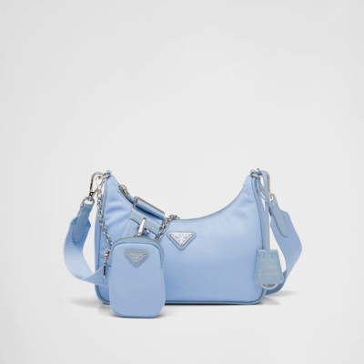 프라다 여성 블루 호보백 - Prada Womens Blue Hobo Bag - pr168x