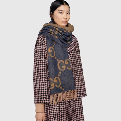 구찌 여성 그레이 머플러 - Gucci Womens Gray Muffler - gu115x