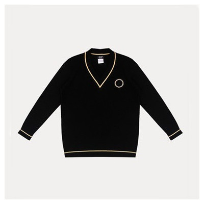 샤넬 남/녀 블랙 브이넥 니트 - Chanel Unisex Black Knits - ch45x