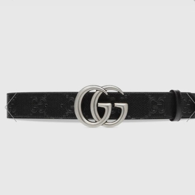 구찌 남성 모던 블랙 벨트 - Gucci Mens Black Belts - gu143x