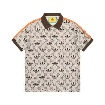 구찌 남성 브라운 폴로 반팔티 - Gucci Mens Brown Tshirts - gu151x