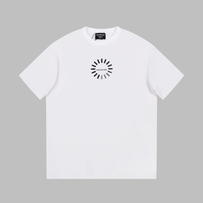 발렌시아가 남성 크루넥 화이트 반팔티 - Balenciaga Mens White Tshirts - ba124x