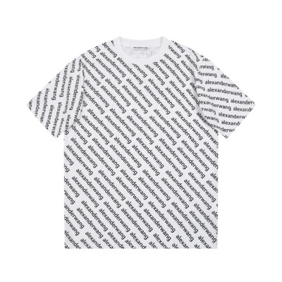 알렉산더왕 남성 이니셜 화이트 반팔티 - Alexanderwang Mens White Tshirts - alx0224x