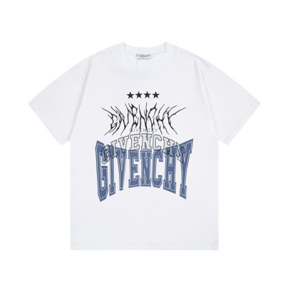 지방시 남성 크루넥 화이트 반팔티 - Givenchy Mens White Tshirts - giv953x