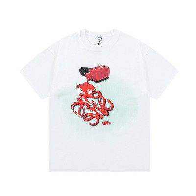 로에베 남/녀 이니셜 화이트 반팔티 - Loewe Unisex White Short sleeved T-shirts - loe687x