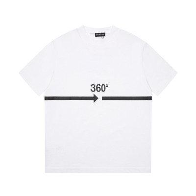 발렌시아가 남성 크루넥 화이트 반팔티 - Balenciaga Mens White Short sleeved T-shirts - ba139x