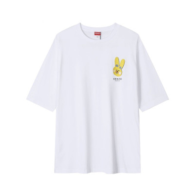 겐조 남/녀 화이트 크루넥 반팔티 - Kenzo Unisex White Tshirts - ken207x