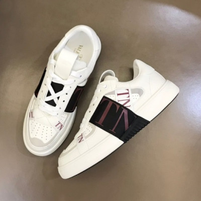 발렌티노 남성 Logo 화이트 스니커즈 - Valentino Mens White Sneakers - val390x