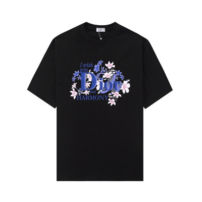 디올 남성 블랙 크루넥 반팔티 - Dior Mens Black Tshirts - di255x