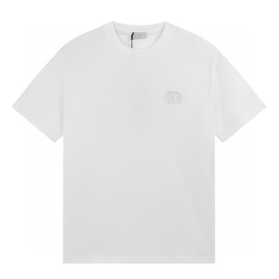 디올 남성 화이트 크루넥 반팔티 - Dior Mens White Tshirts - di256x