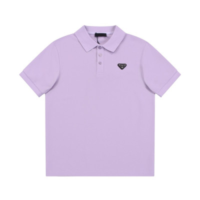 프라다 남성 퍼플 폴로 반팔티 - Prada Mens Purple Short sleeved Tshirts - pr312x