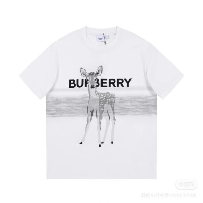 버버리 남성 화이트 크루넥 반팔티 - Burberry Mens White Tshirts - bu100x