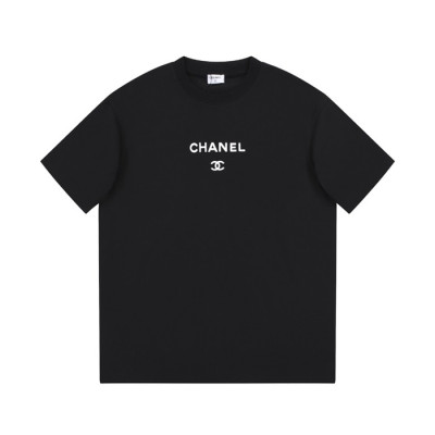 샤넬 남성 크루넥 블랙 반팔티 - Chanel Mens Black Tshirts - ch61x