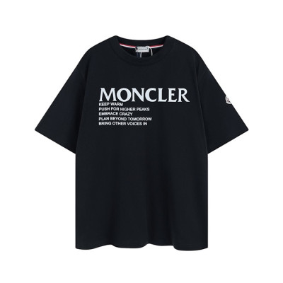 몽클레어 남성 블랙 크루넥 반팔티 - Moncler Mens Black Tshirts - mo89x