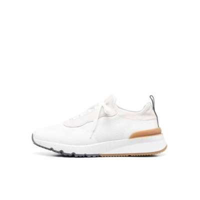 브루넬로쿠치넬리 남성 화이트 스니커즈 - Brunello Cucinelli Mens White Sneakers - bru21x