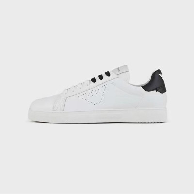 알마니 남성 클래식 화이트 스니커즈 - Armani Mens White Sneakers - ar08x