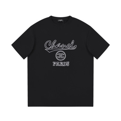 샤넬 남성 크루넥 블랙 반팔티 - Chanel Mens Black Tshirts - ch67x