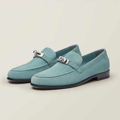 에르메스 여성 시그니처 블루 로퍼 - Hermes Womens Blue Loafer - he80x