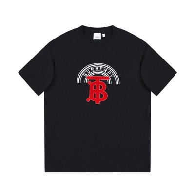 버버리 남성 블랙 크루넥 반팔티 - Burberry Mens Black Tshirts - bu119x