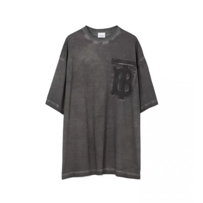 버버리 남성 그레이 크루넥 반팔티 - Burberry Mens Gray Tshirts - bu121x