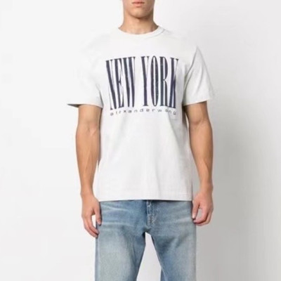 알렉산더왕 남성 이니셜 그레이 반팔티 - Alexanderwang Mens Gray Short sleeved Tshirts - alx230x