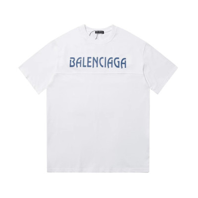 발렌시아가 남성 크루넥 화이트 반팔티 - Balenciaga Mens White Short sleeved T-shirts - ba212x