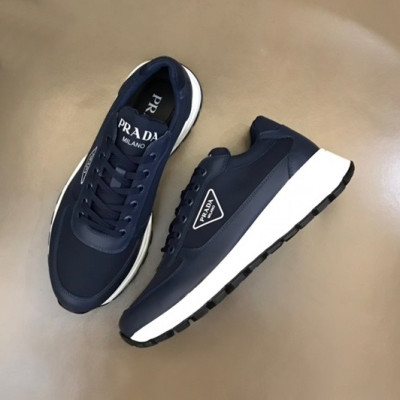 프라다 남성 네이비 스니커즈 - Prada Mens Navy Sneakers - pr351x